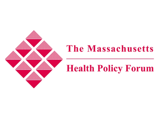 The Massachusetts Health Policy Forum with red diamond logo