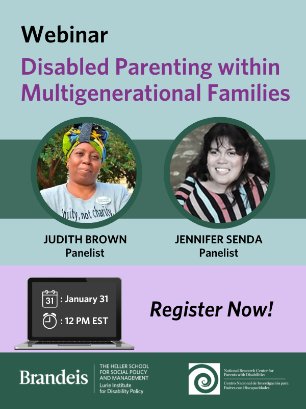 Disabled Parenting within Multigenerational Families webinar poster